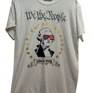 Patriotic Graphic Tee - White